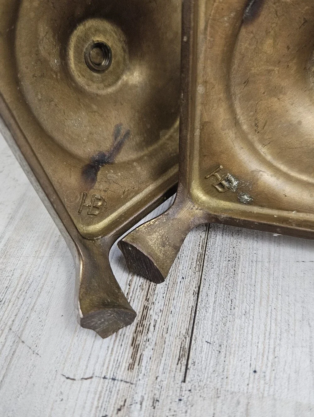Pair Of Vintage Brass 3.75